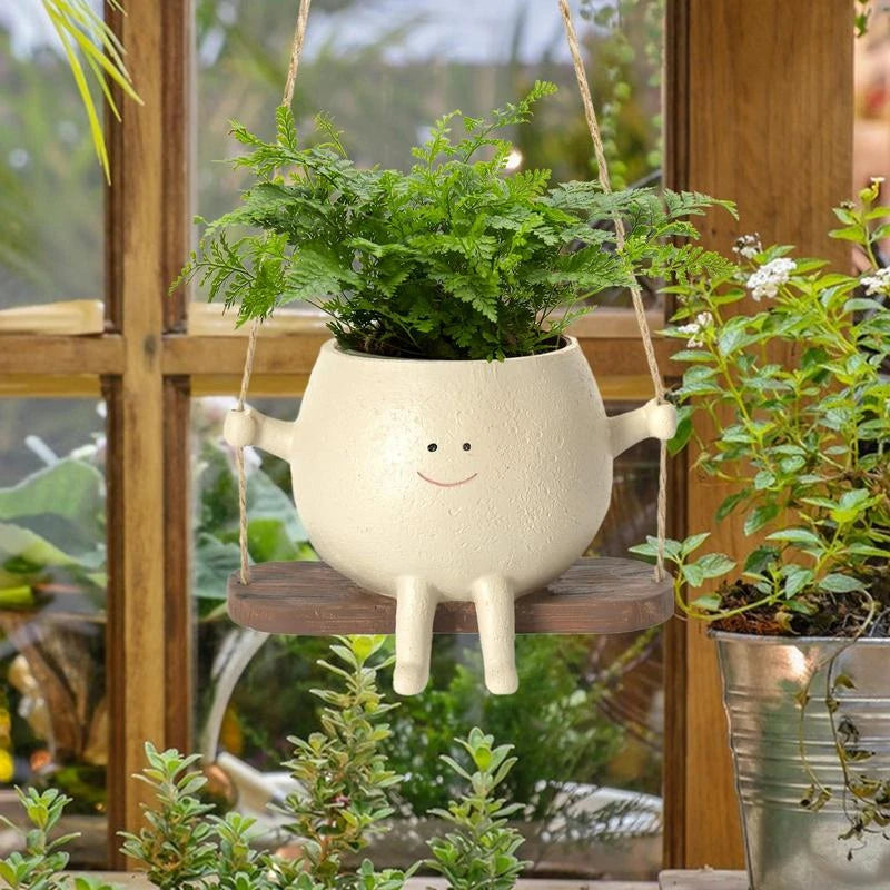 swing face hanging planter, view 5 - MRSLM