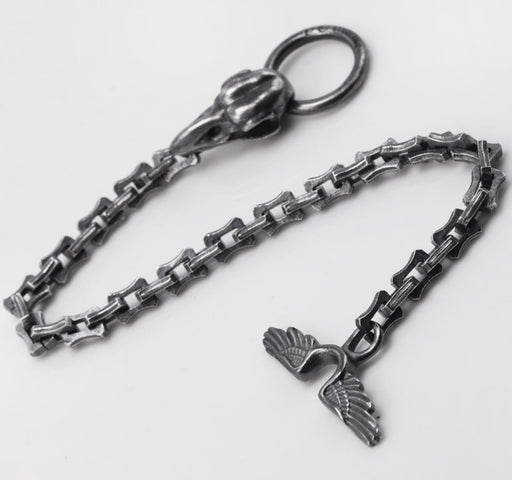 vintage raven head silver bracelet - MRSLM