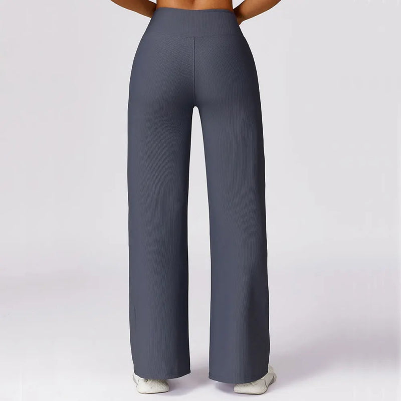 high waisted quick-dry flared yoga pants, view 7 - MRSLM