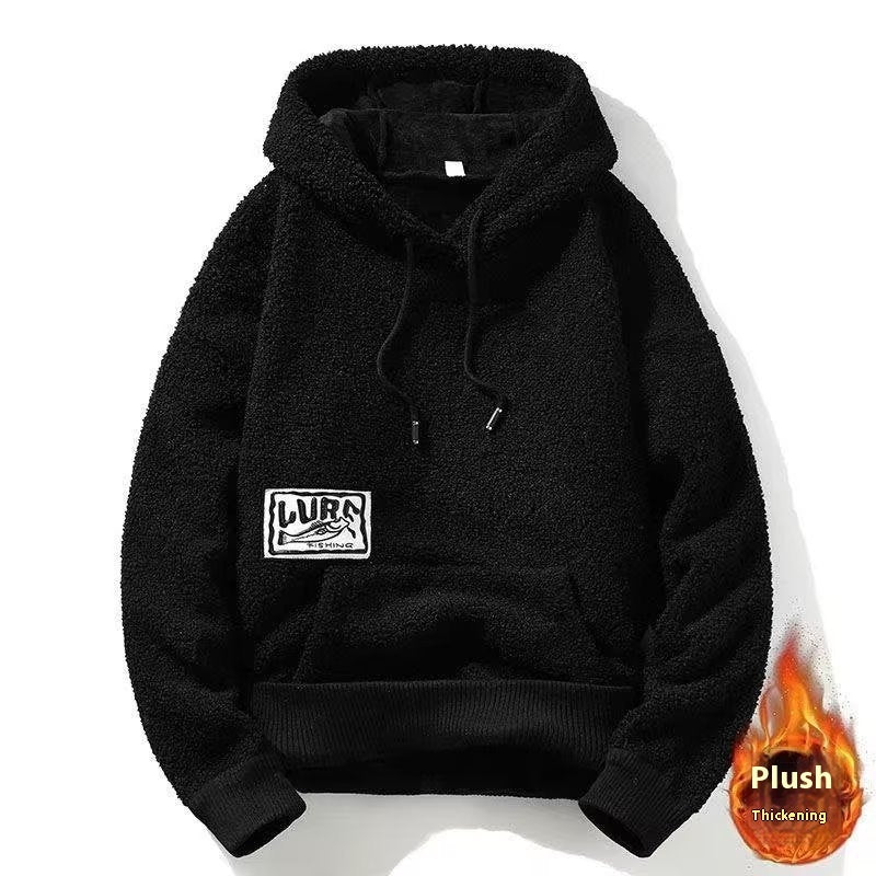 Men's thick fleece pullover hoodie, view 3 - MRSLM