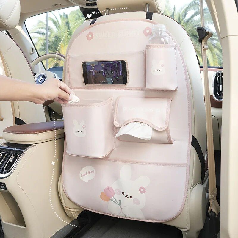 bear car seat organizer with kick mat, view 6 - MRSLM