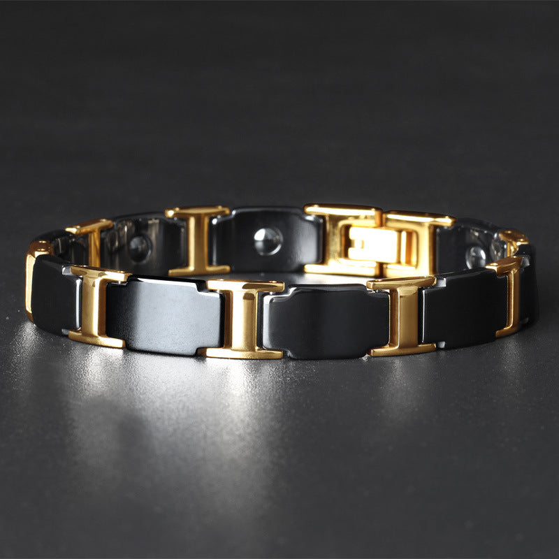 men's titanium steel ceramic bracelet, view 4 - MRSLM