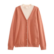 Women's patchwork turtleneck sweater, view 2 - MRSLM