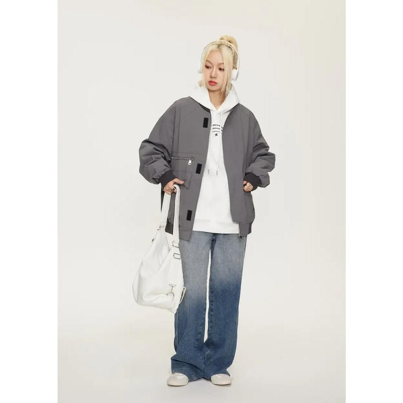 women's bomber jacket with pockets, view 8 - MRSLM