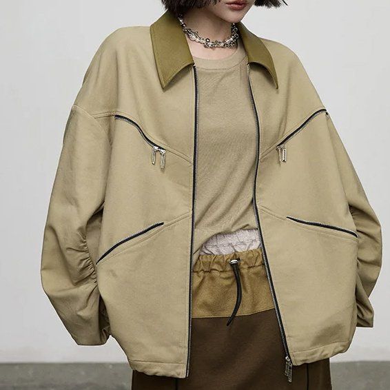 streetwear double zipper jacket, view 4 - MRSLM