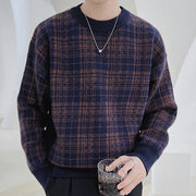 men's knitted plaid sweater, view 5 - MRSLM