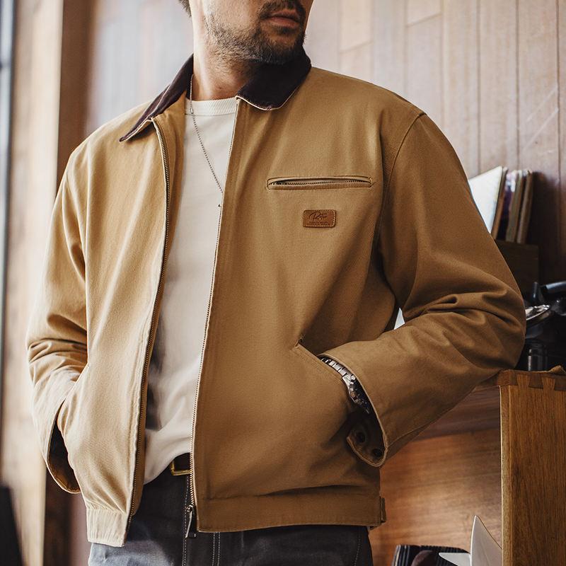 retro canvas men's autumn jacket - MRSLM