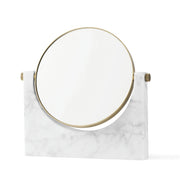 Marble rotating makeup vanity mirror, view 3 - MRSLM
