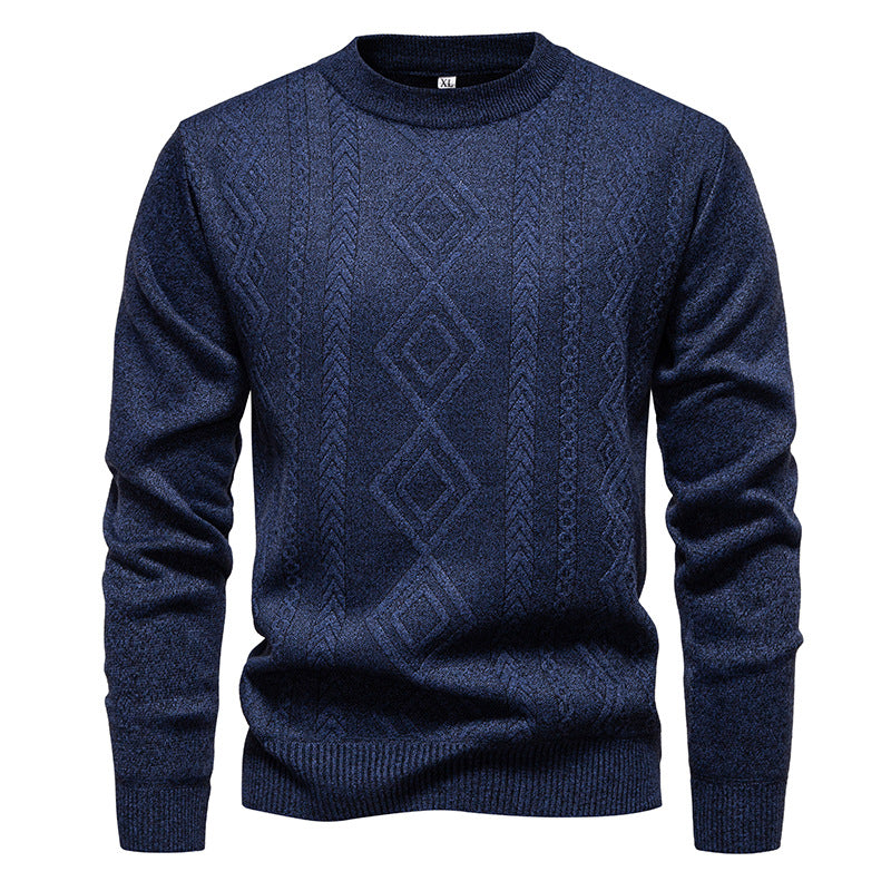 Men's warm crew neck knit sweater, view 5 - MRSLM