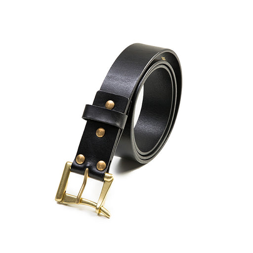 men's cowhide leather belt, view 3 - MRSLM