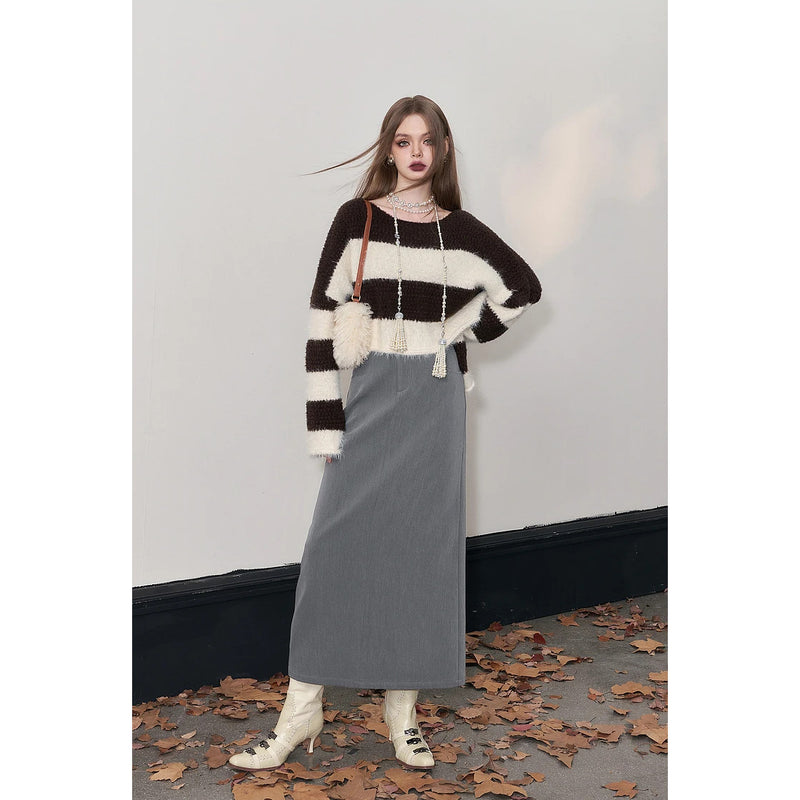 elegant a-line autumn skirt, view 6 - MRSLM