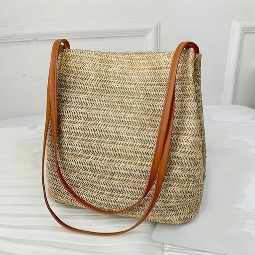 bohemian straw woven shoulder bag - MRSLM
