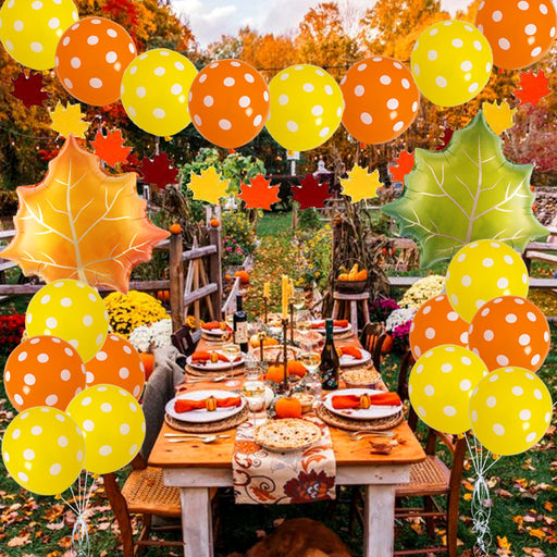 Thanksgiving maple leaf balloon set - MRSLM