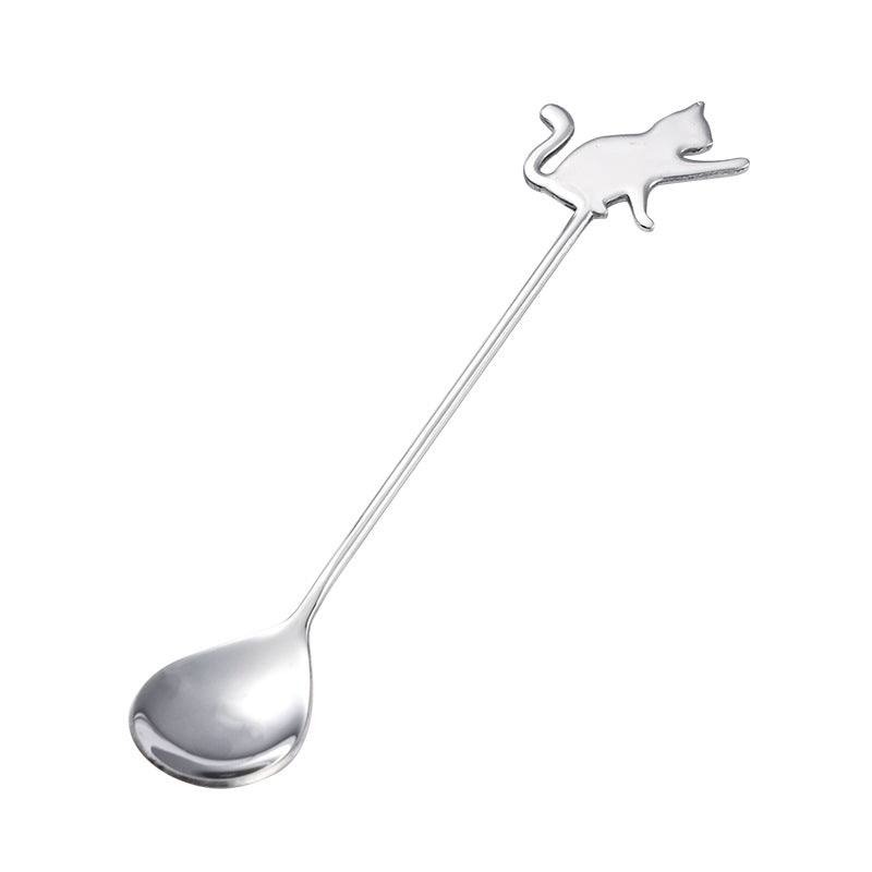 Cat stainless steel coffee spoon, view 3 - MRSLM