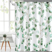 green leaves waterproof shower curtain, view 3 - MRSLM