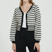 Vintage stripe knit cardigan - MRSLM