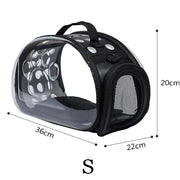 transparent foldable cat carrier bag, view 14 - MRSLM