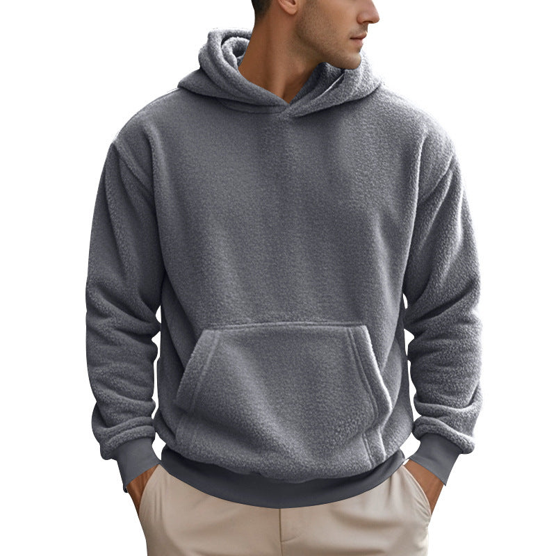 men's double-sided velvet loose sweater, view 8 - MRSLM