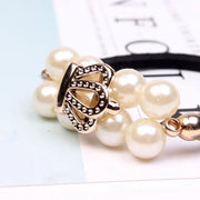 pearl floral elastic hair bands, view 6 - MRSLM