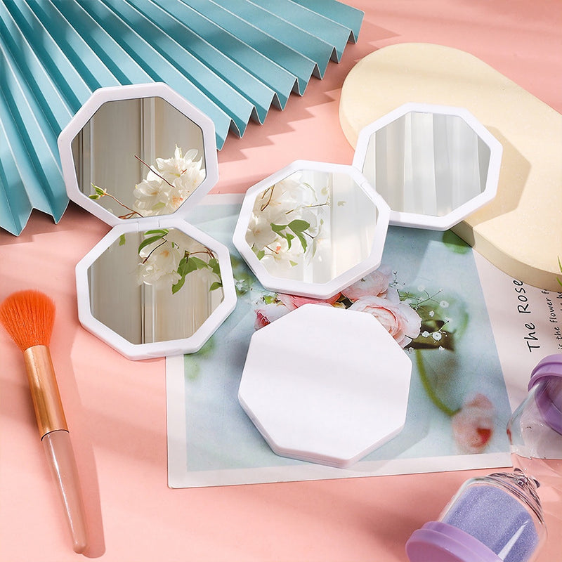 double-sided mini hexagon makeup mirror, view 7 - MRSLM