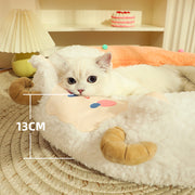 Cozy round plush pet nest bed, view 6 - MRSLM