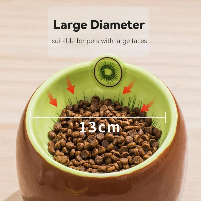 elevated ceramic cat bowl, view 8 - MRSLM