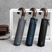 automatic wooden handle umbrella, view 5 - MRSLM