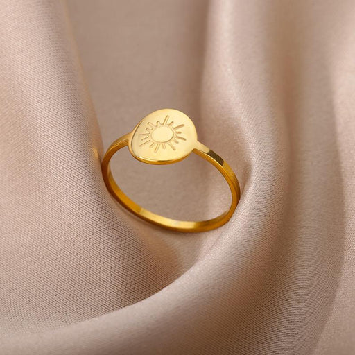 round gold sun rings - MRSLM