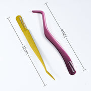 stainless steel eyelash tweezers, view 13 - MRSLM