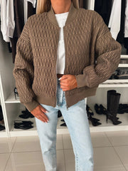 solid color embroidery short zip jacket, view 9 - MRSLM