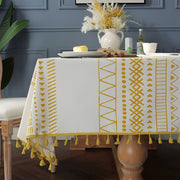 geometric tassels bohemian tablecloth, view 5 - MRSLM