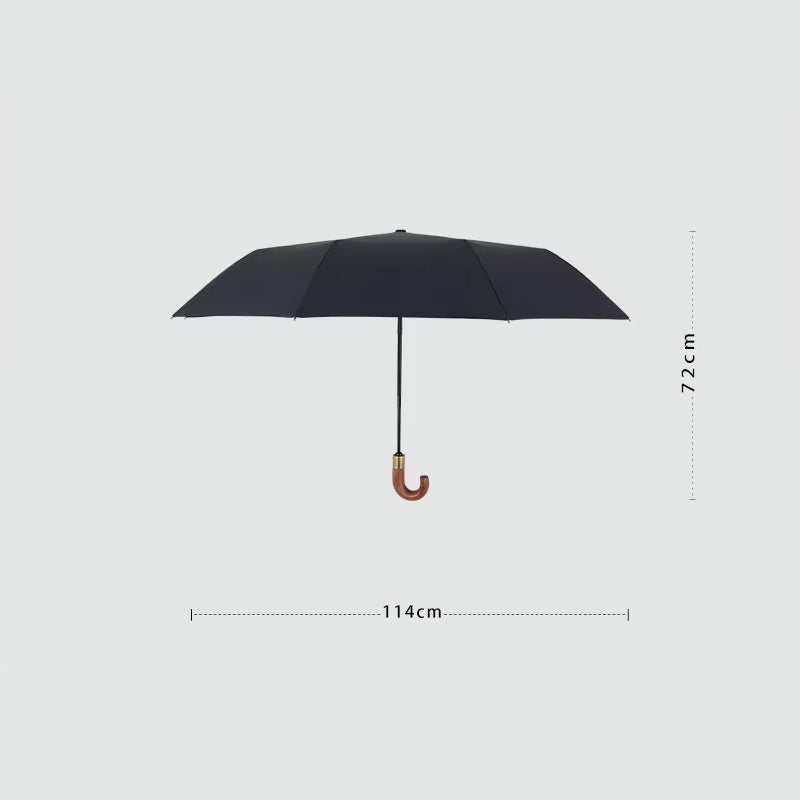 large automatic wooden golf umbrella, view 8 - MRSLM