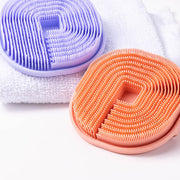 Soft silicone body scrubber and shampoo brush, view 9 - MRSLM
