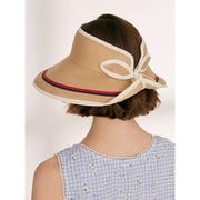 summer raffia visor cap, view 4 - MRSLM