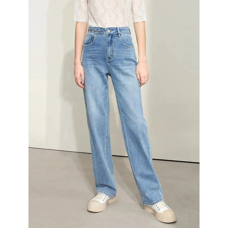 women's retro straight denim pants, view 2 - MRSLM