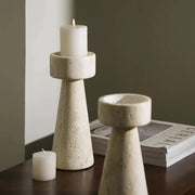 minimalist travertine marble candle holder - MRSLM