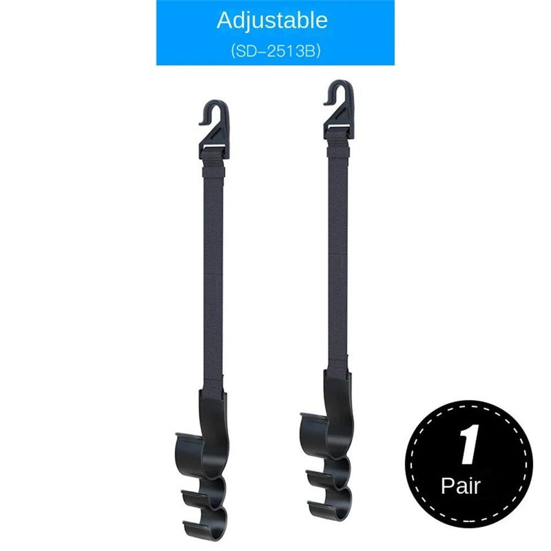 Adjustable car seat storage hooks, view 3 - MRSLM