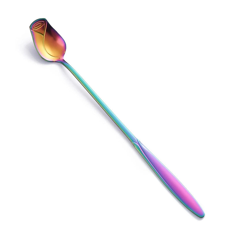 stainless steel rose spoon, view 4 - MRSLM