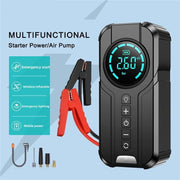 Portable car jump starter with air pump, view 3 - MRSLM