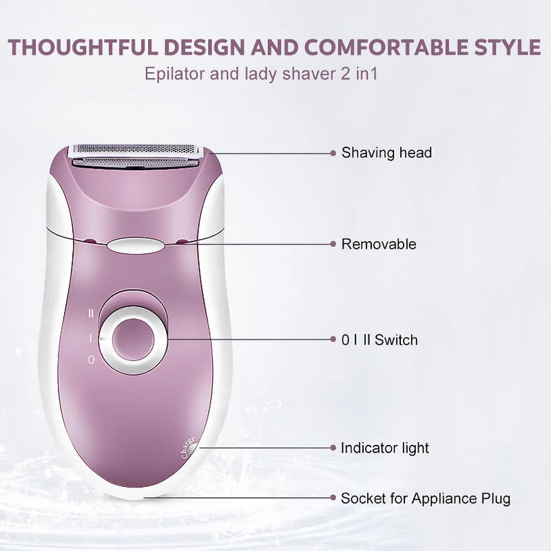 USB rechargeable female epilator, view 7 - MRSLM