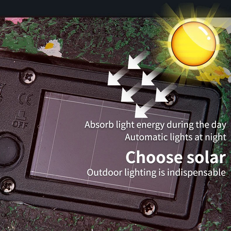 solar fairy garden shed statue light, view 7 - MRSLM