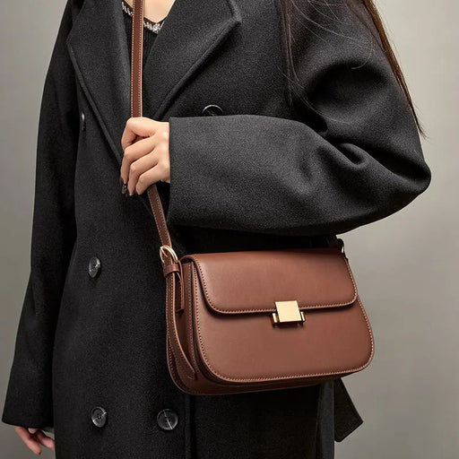 genuine leather small square shoulder bag - MRSLM
