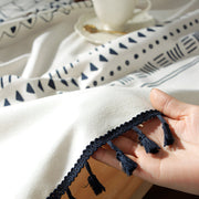 geometric tassels bohemian tablecloth, view 2 - MRSLM