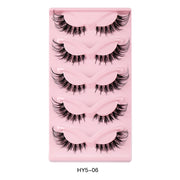 5 pair 3D cat eye fox eye lashes, view 7 - MRSLM