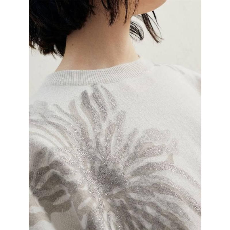 seaweed floral print sweater, view 5 - MRSLM