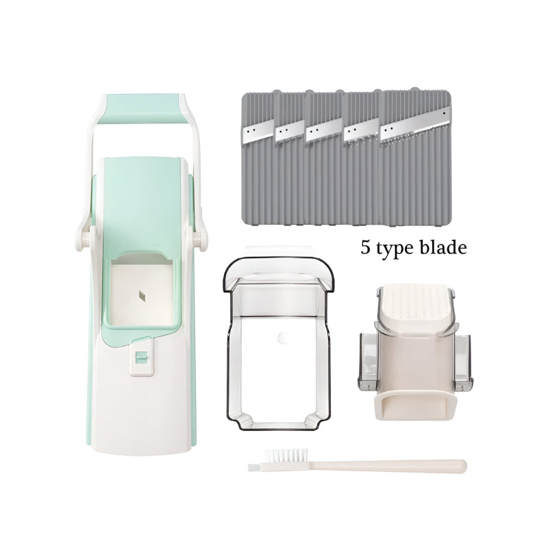 Adjustable stainless steel mandoline slicer, view 2 - MRSLM