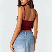 slim mesh cami top, view 7 - MRSLM