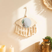 boho macrame eye mirror wall decor, view 2 - MRSLM