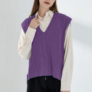 oversized knitted vest, view 8 - MRSLM