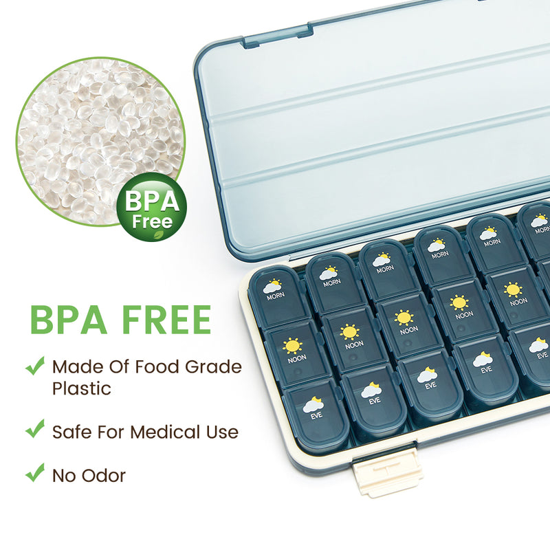 Large weekly pill organizer, view 6 - MRSLM